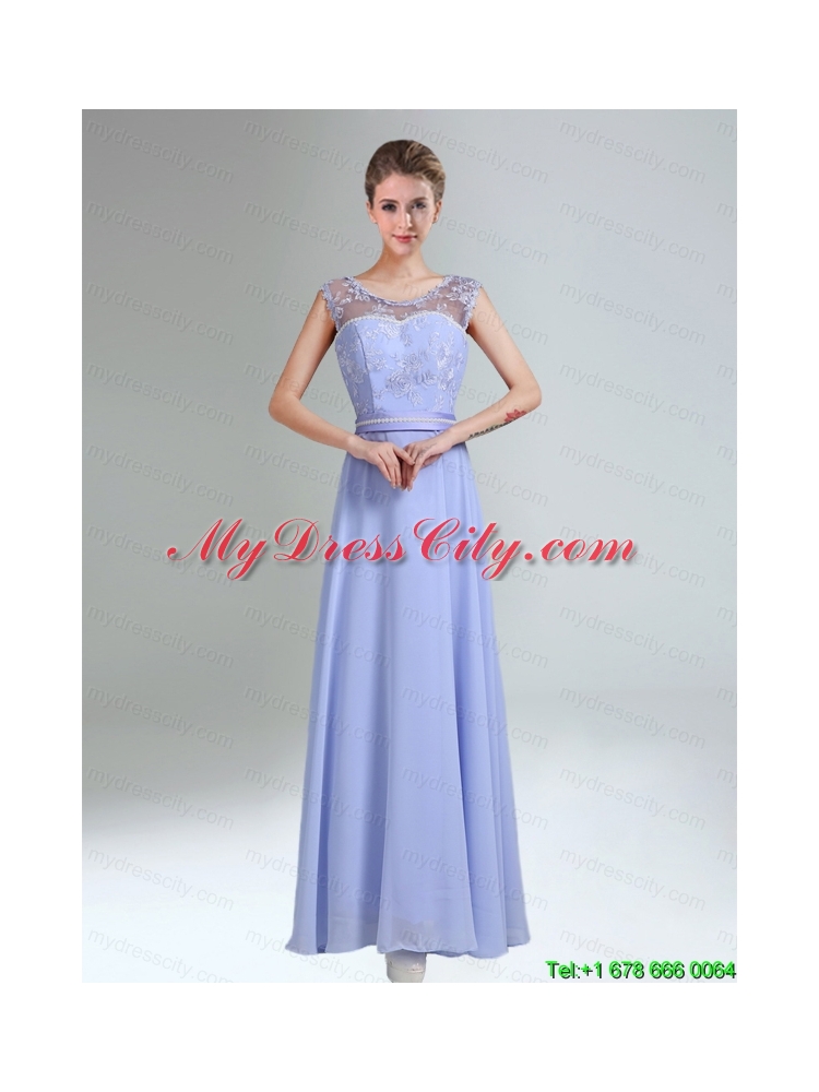 2015 Modest Belt Empire Mothr of The Bride Dress in Lavender