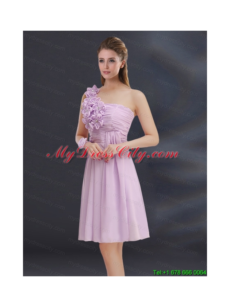 2015 Romantic Hand Made Flowers Sweetheart Mothr of The Bride   Dress with Ruching