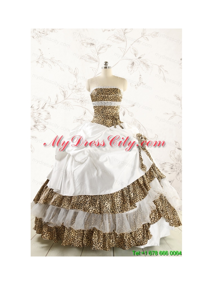 2015 Multi Color Puffy Quinceanera Dresses with Wraps