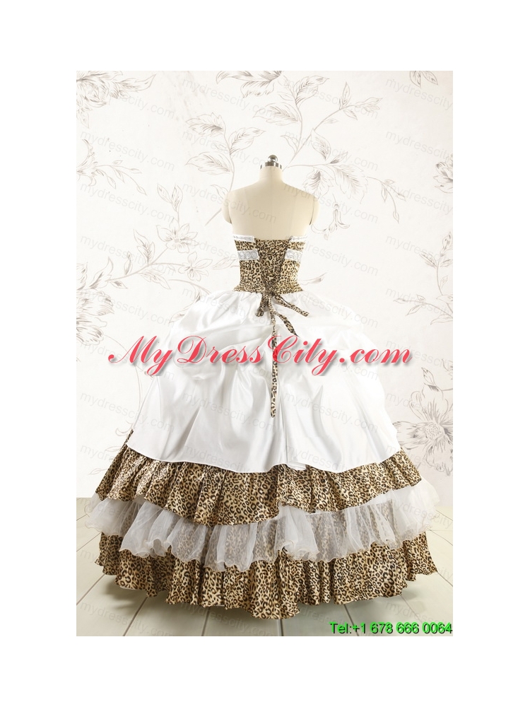 2015 Multi Color Puffy Quinceanera Dresses with Wraps