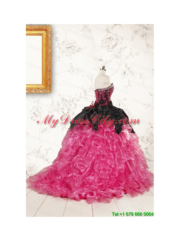 Trendy Multi Color Ball Gown Ruffled Quinceanera Dresses