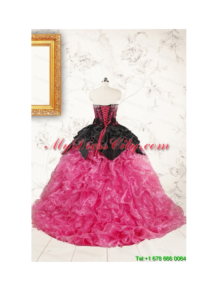 Trendy Multi Color Ball Gown Ruffled Quinceanera Dresses