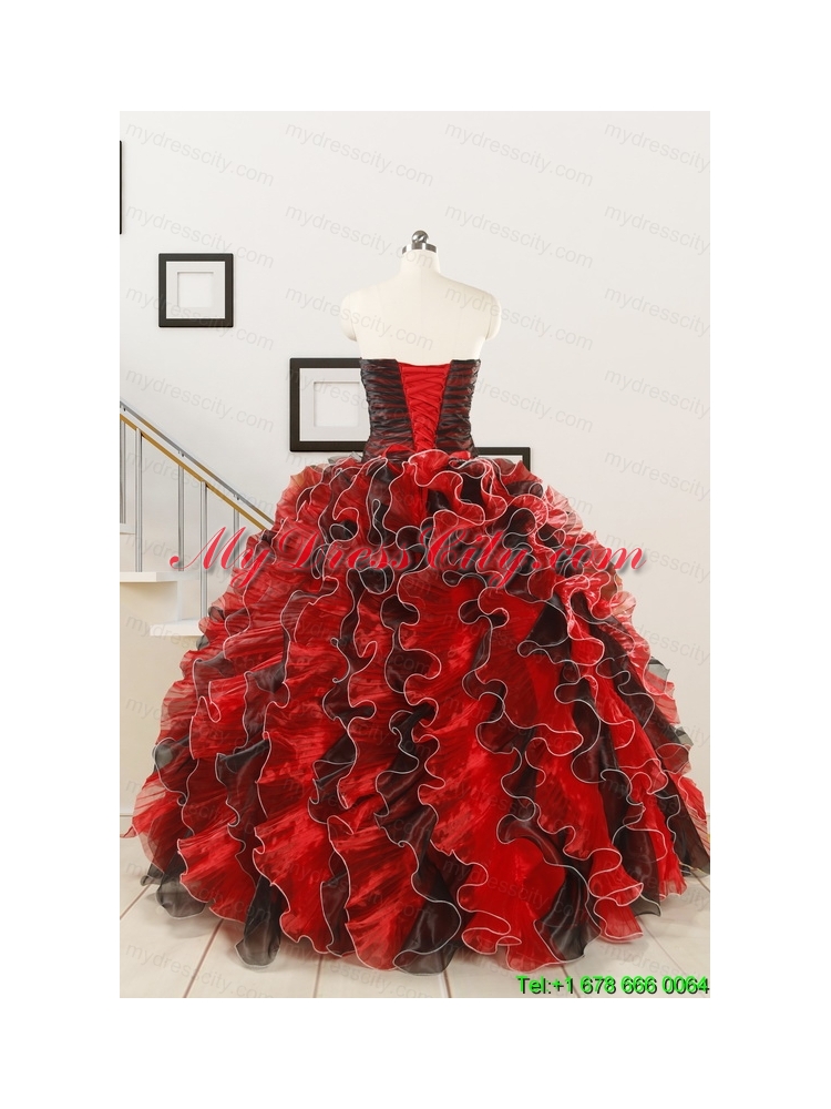 Unique Beading Sweetheart Organza Quinceanera Dress in Multi Color