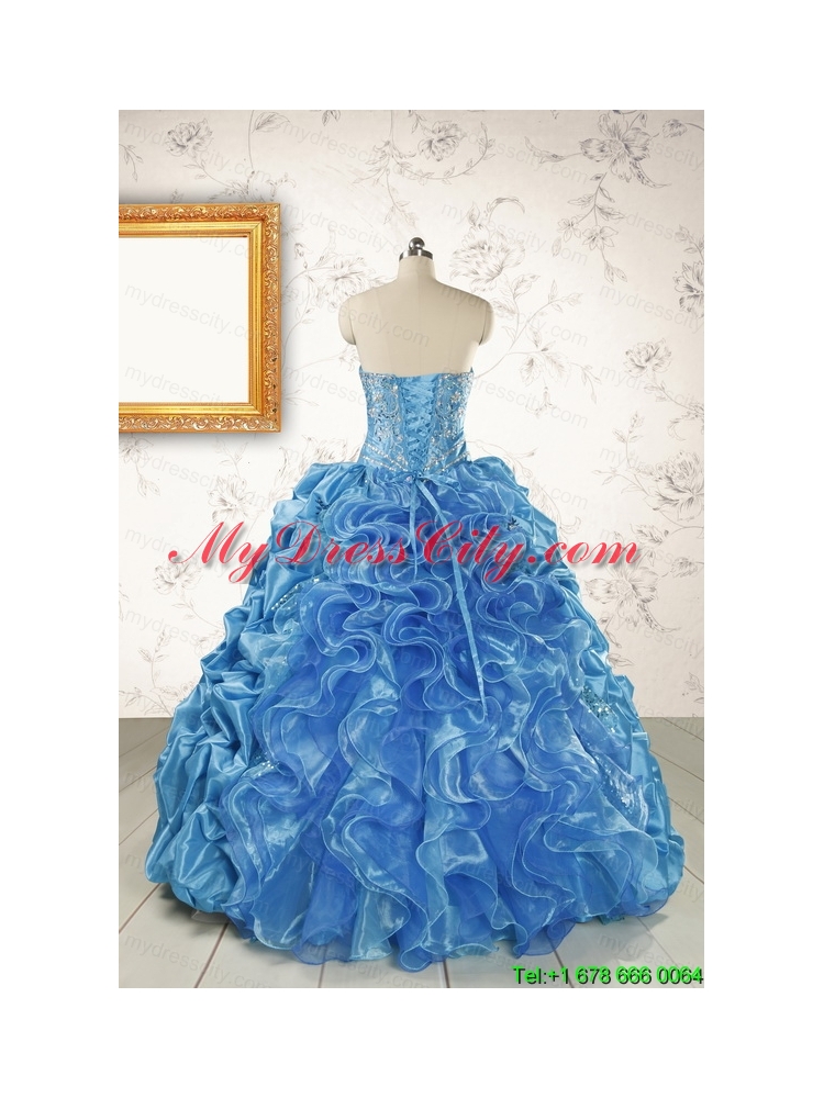 Elegant Sweetheart Embroidery Sweet 16 Dress in Teal