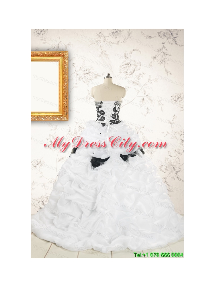 Fast Delivery Sweet 15 Dresses Hand Made Flowers for 2015