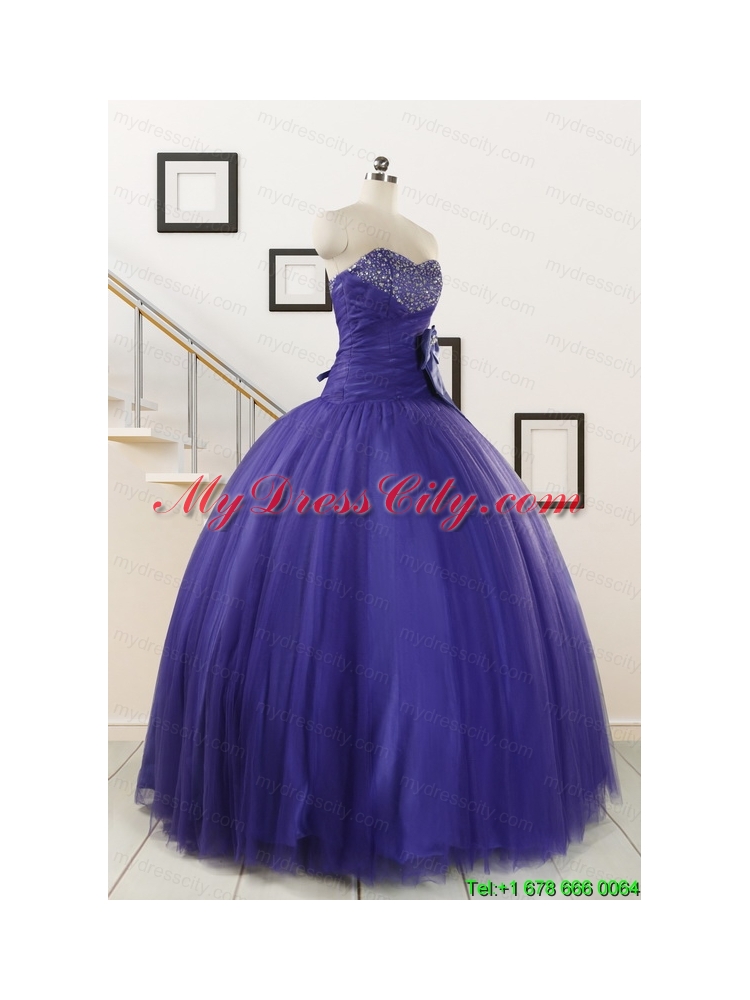 2015 Elegant Sweetheart Quinceanera Dresses with Bowknot