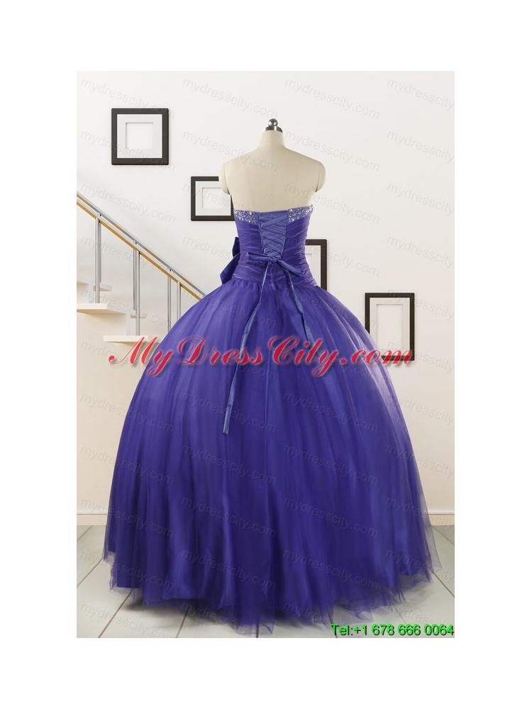 2015 Elegant Sweetheart Quinceanera Dresses with Bowknot