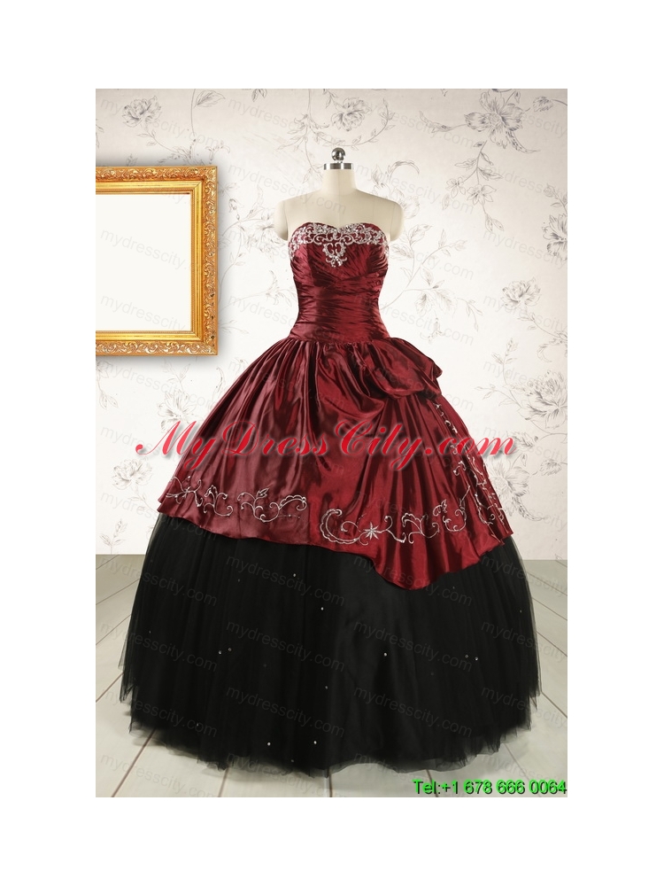 Formal Ball Gown Embroidery Quinceanera Dresses with Sweetheart