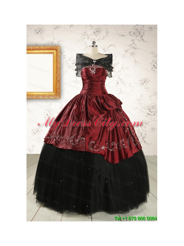 Formal Ball Gown Embroidery Quinceanera Dresses with Sweetheart