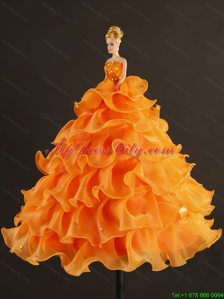 2015  Detachable and Classic Spring Yellow Sweet 15 Dresses with Beading and Ruffles