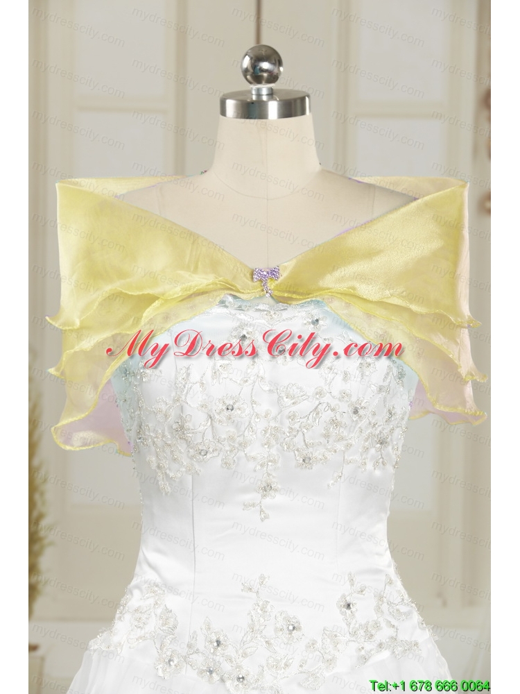 Champagne Open Front Organza Beading Shawls for Wedding