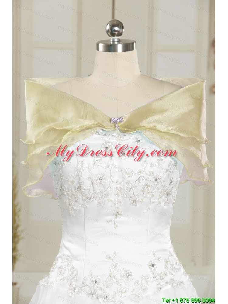 Champagne Open Front Organza Beading Shawls for Wedding