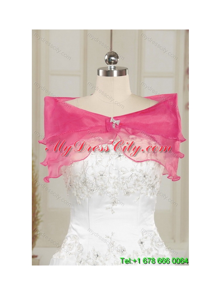 Sturning Hot Pink Best Quince Dresses with Beading and Ruffles for 2015