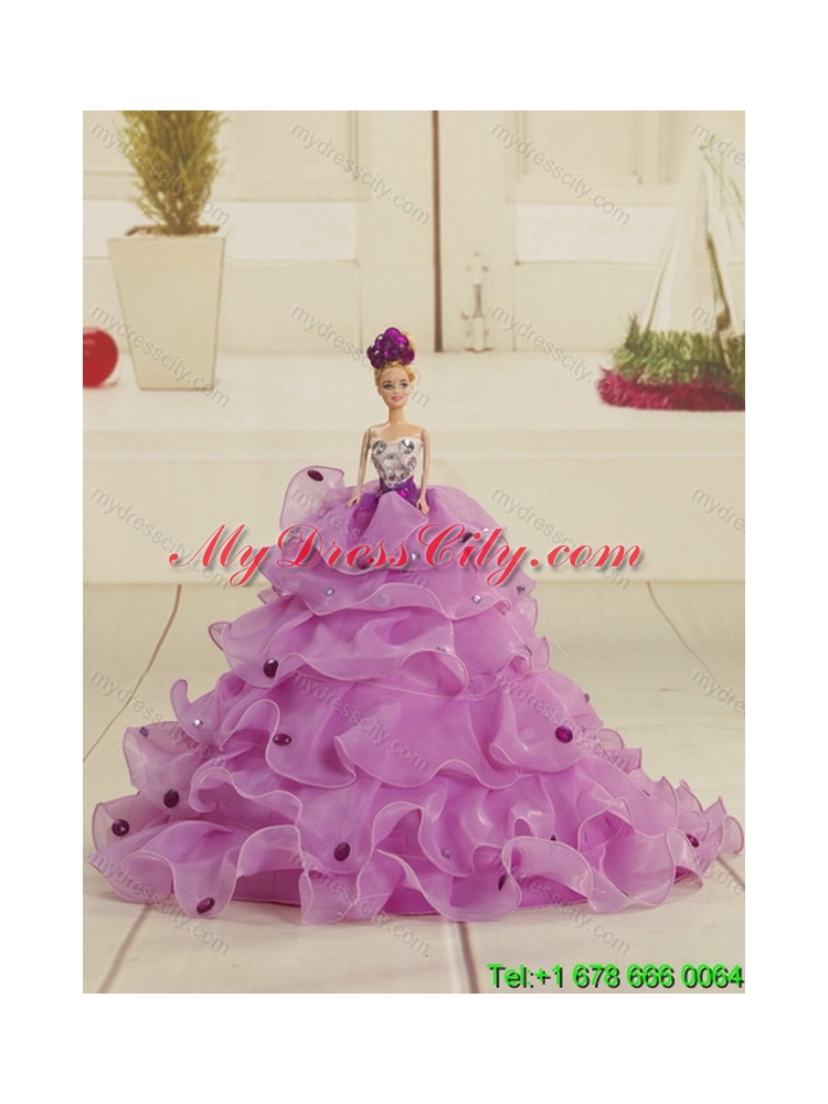 2015 Elegant Appliques and Ruffles Classic Quinceanera Dresses in Multi Color