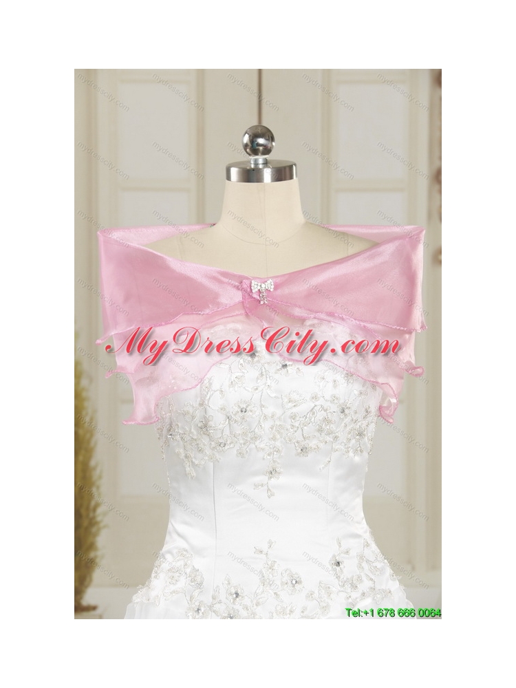 Sweetheart Hot Pink 2015 Unique Quinceanera Gown with Beading and Ruffles