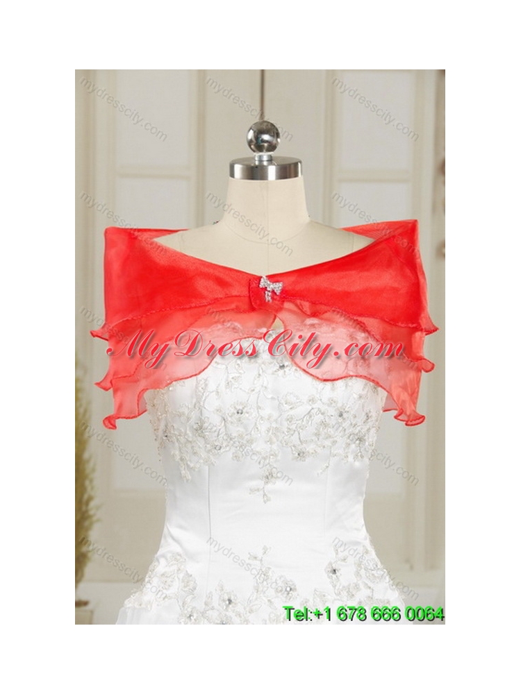 2015 Unique Perfect Red Sweet 15 Dresses with Beading and Ruffles