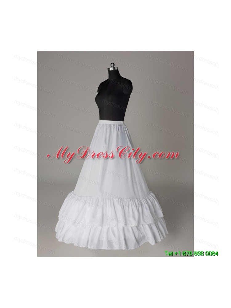 Affordable Organza Floor-length Wedding Petticoat in White