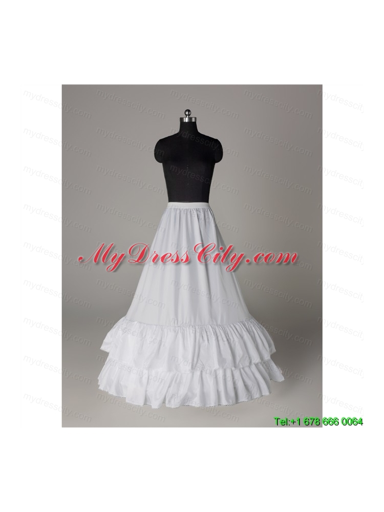 Affordable Organza Floor-length Wedding Petticoat in White