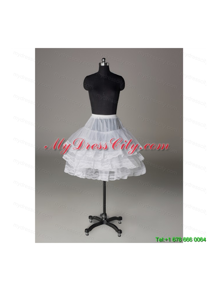 Custom Made Organza Mini-length Prom Petticoat with Lace