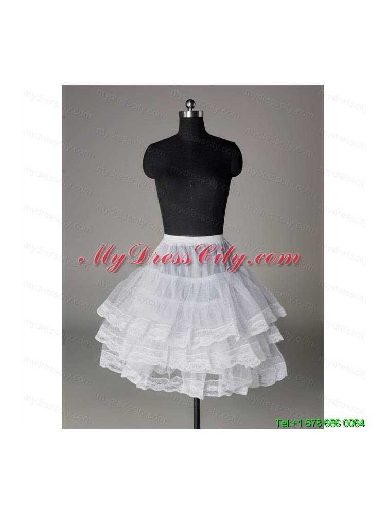 Custom Made Organza Mini-length Prom Petticoat with Lace