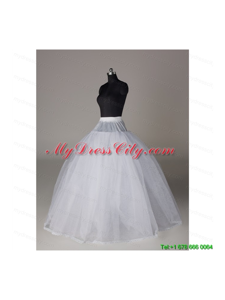 Fashionable Organza Ball Gown Floor-length Petticoat in White