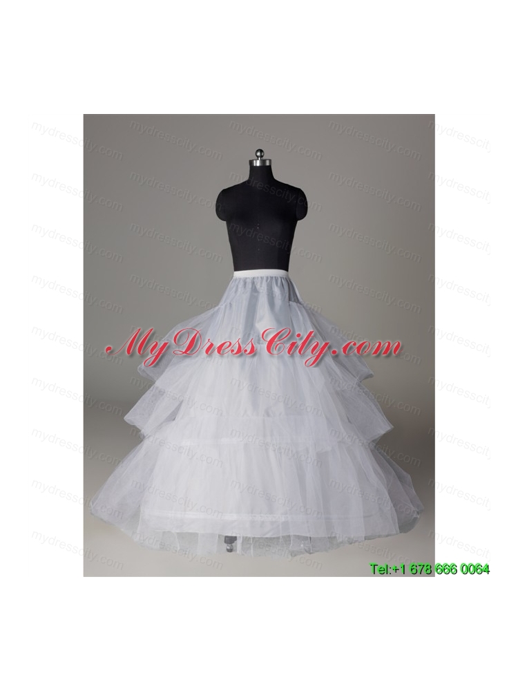 Popular Organza A Line 3 Layers White Petticoat