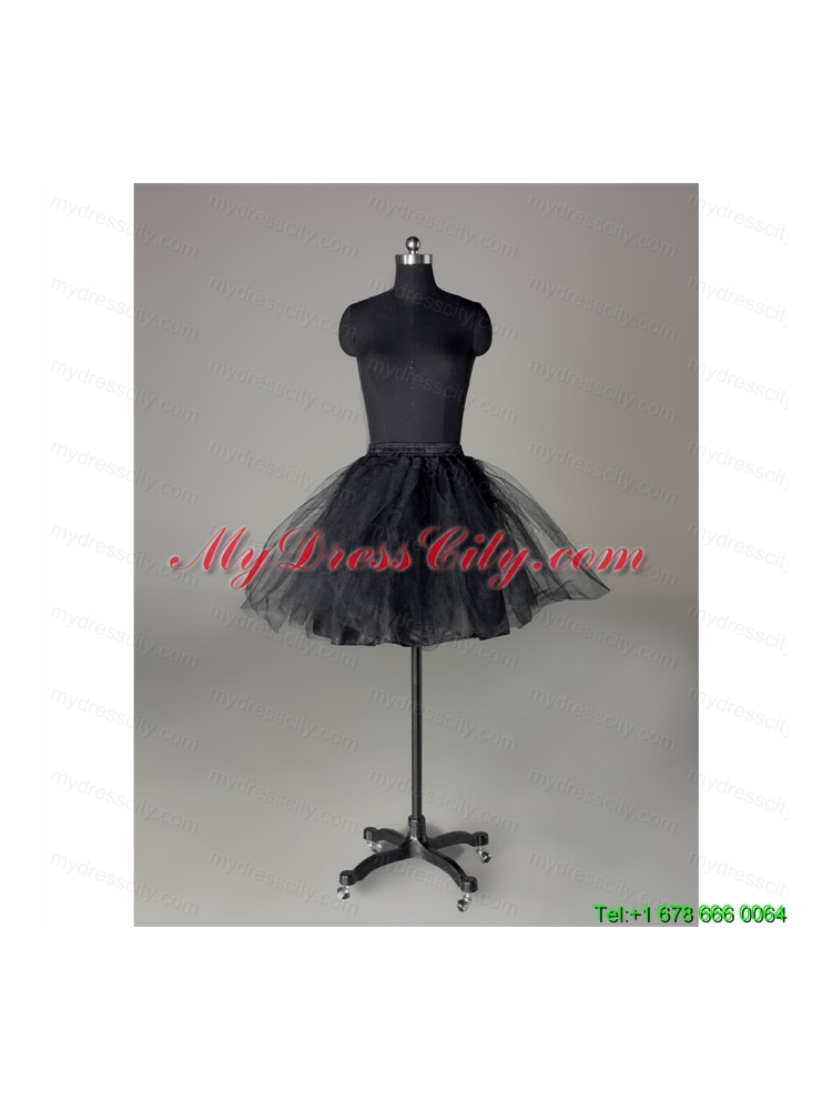 Modern Organza Mini Length Petticoat in Black