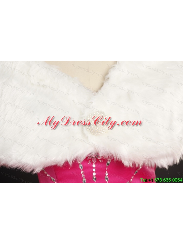 Rabbit Fur Party 2014 Beautiful Wraps in White