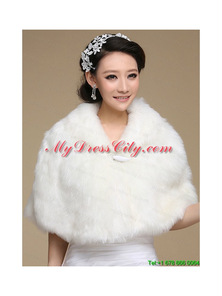 2015 Luxurious Faux Fur White Wraps