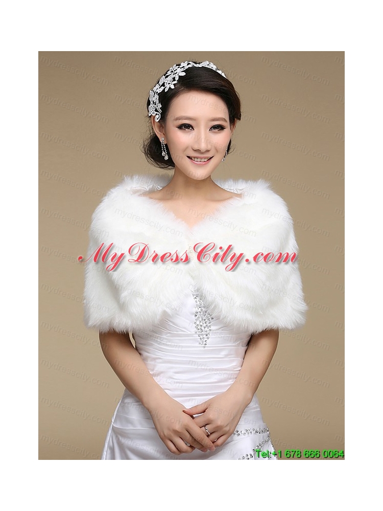 Pearl Front Closure Rabbit Fur 2015 Pretty Shawls