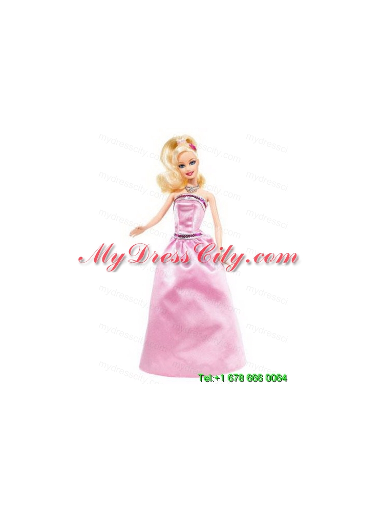 Beading Pink Princess Party Clothes Barbie Doll Dress