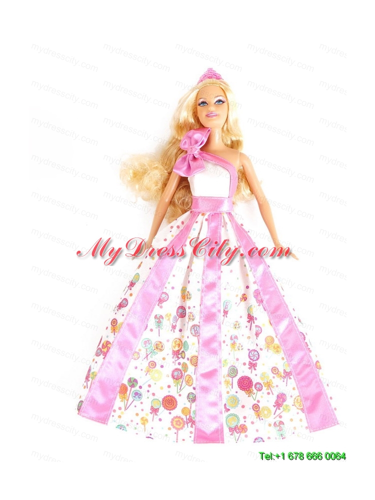 New Beautiful Printing Party Clothes Fashion Dress for Noble Barbie