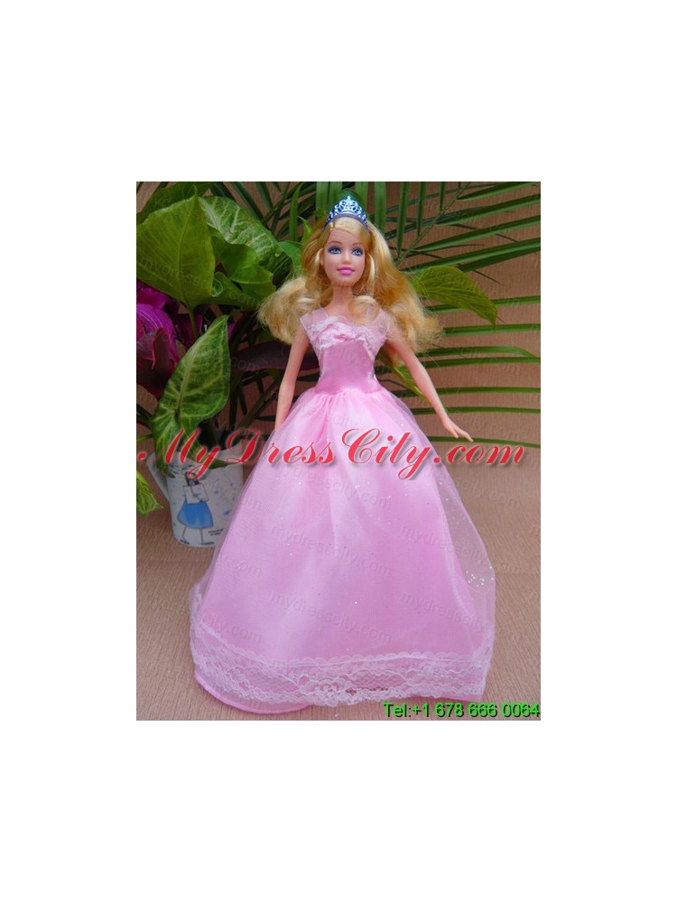 Sweet A-line and Floor-length For Party Barbie Doll Dress