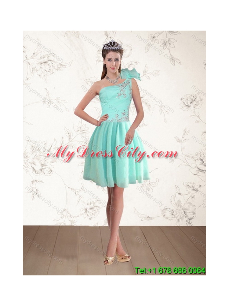 Detachable 2015 Apple Green Quinceanera Skirts with Beading and Appliques