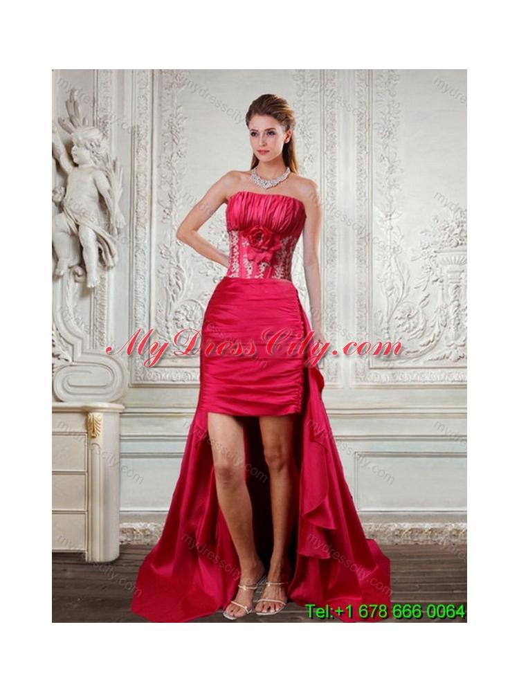 Detachable Appliques and Pick Ups Quinceanera Skirts in Red