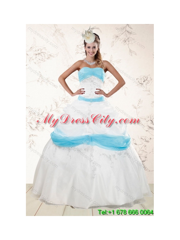 Detachable Strapless Ball Gown Quinceanera Skirts with Appliques for 2015