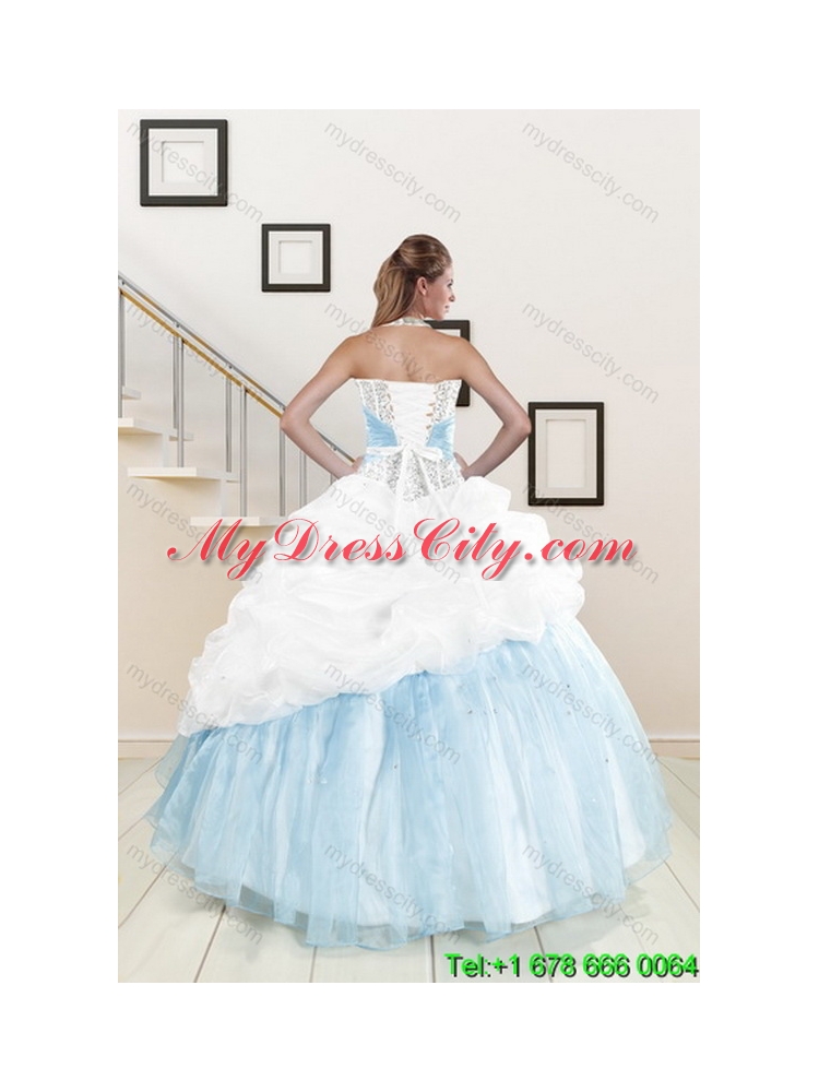 2015 Elegant Multi Color Dresses for Quince with Pick Ups and Beading