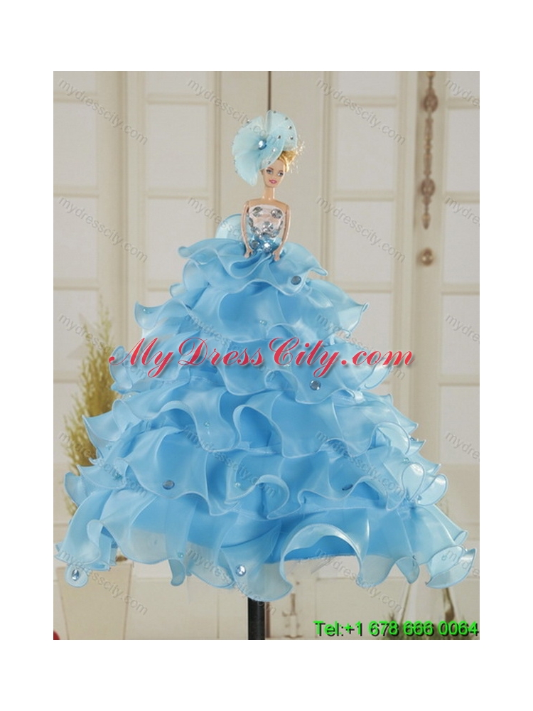Elegant Multi Color 2015 Quinceanera Dresses with Ruffles and Beading