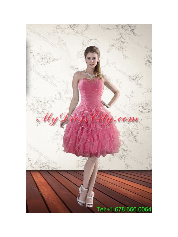 Elegant Paillette Quince Dresses with Strapless for 2015