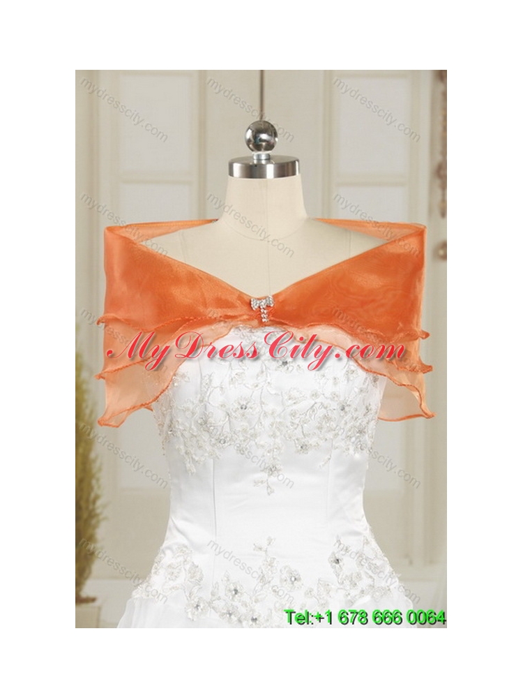 Elegant Strapless Multi Color Dress for Quinceanera with Beading and Ruffles