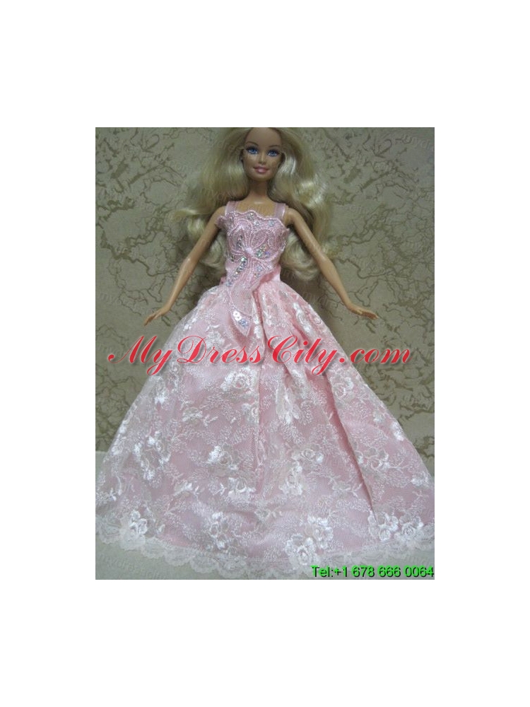 Embroidery Ball Gown Barbie Doll Dress