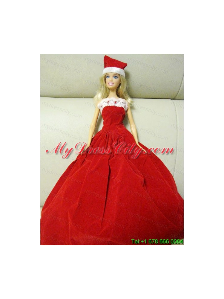 Simple Red Handmade Dress Party Clothes For Barbie