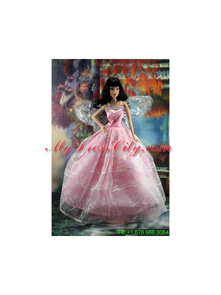 Pink Organza Ball Gown Made To Fit the Barbie Doll