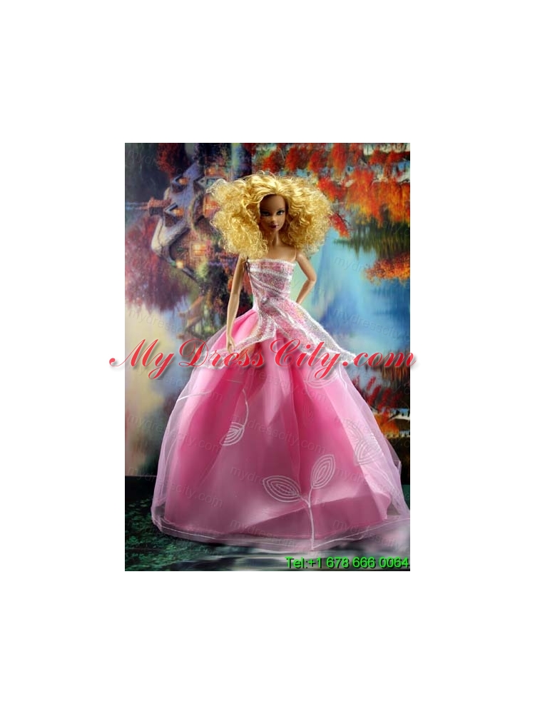 Pretty Pink Princess Dress For Barbie Doll