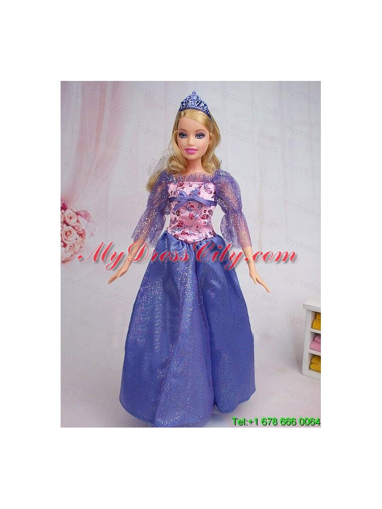 Elegant Blue Gown Sequin Made to Fit the Barbie Doll