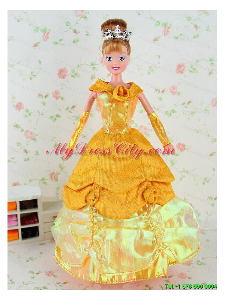 New Fashion  Dress Tulle Taffeta Gown for Barbie Doll