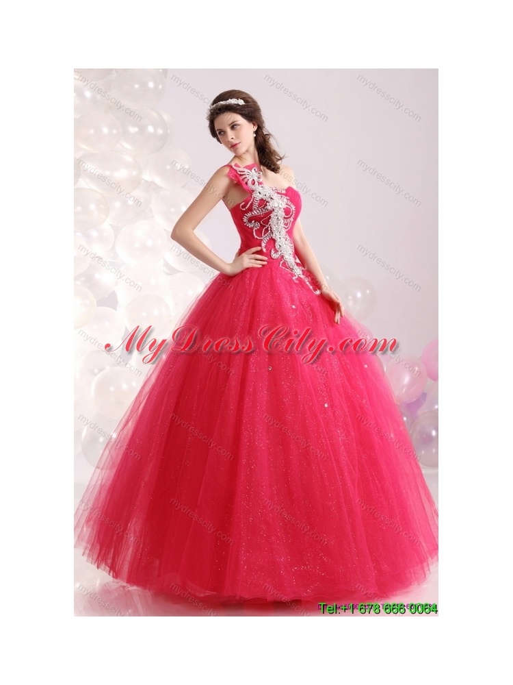 Latest One Shoulder Dresses for a Quinceanera with Beading for 2015