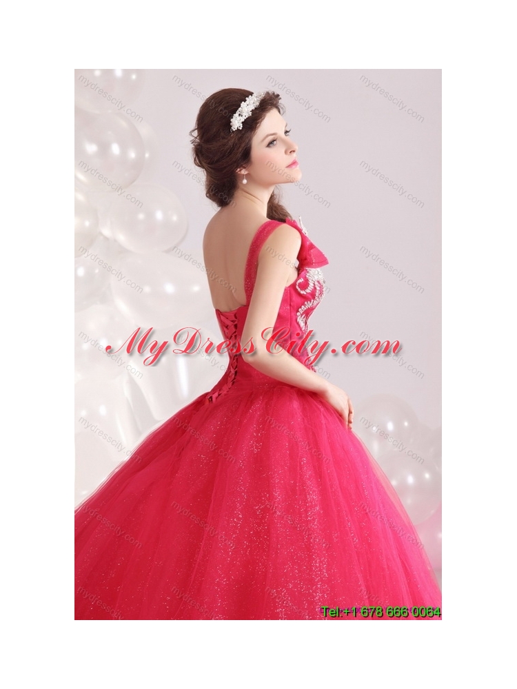 Latest One Shoulder Dresses for a Quinceanera with Beading for 2015