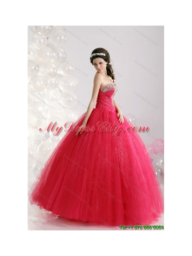 Latest Strapless 2015 Quinceanera Gowns with Rhinestones