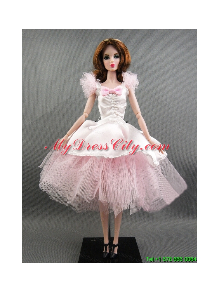 Pretty Handmade Pink Tulle Ball Gown Barbie Doll Dress